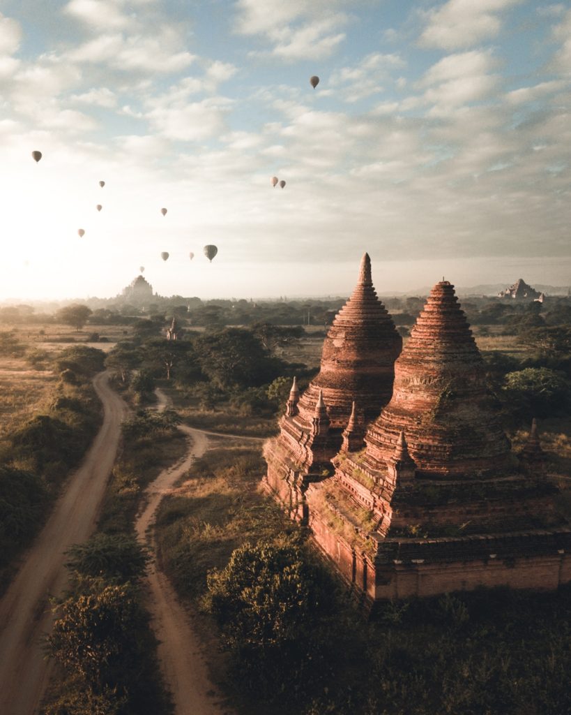 Atardecer en Bagan Myanmar - SkyPixel 2018